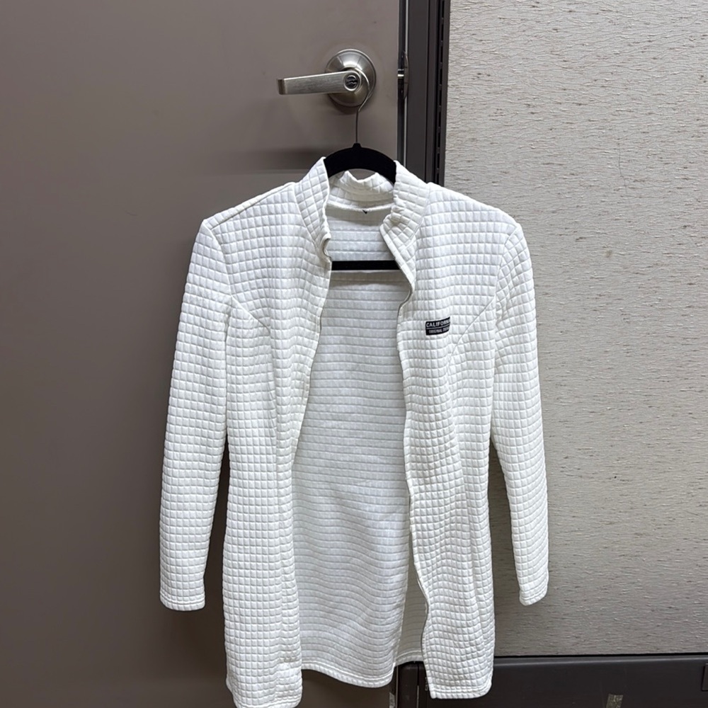 Women's White Quilted Jacket